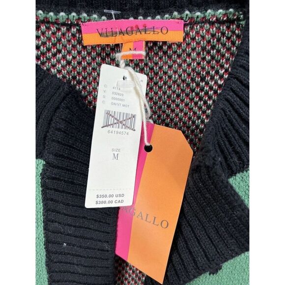 Anthropologie Vilagallo Starry Leopard Medium Open Sweater Cardigan Knit $350 - Picture 8 of 8